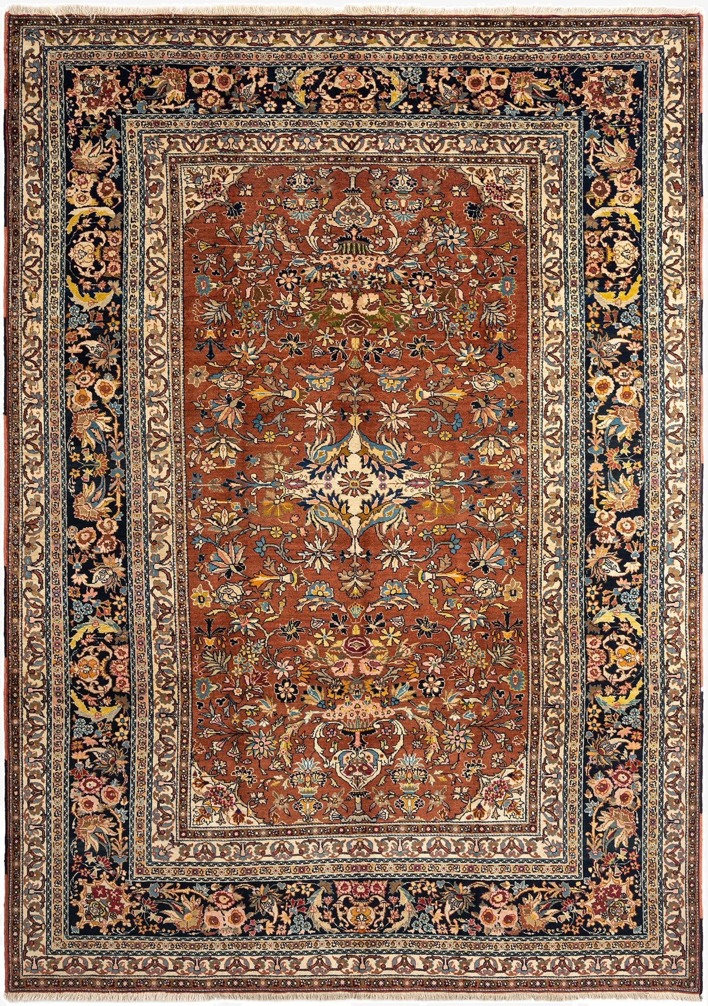  7' 11 x 11' 3 Tabriz Wool Rug