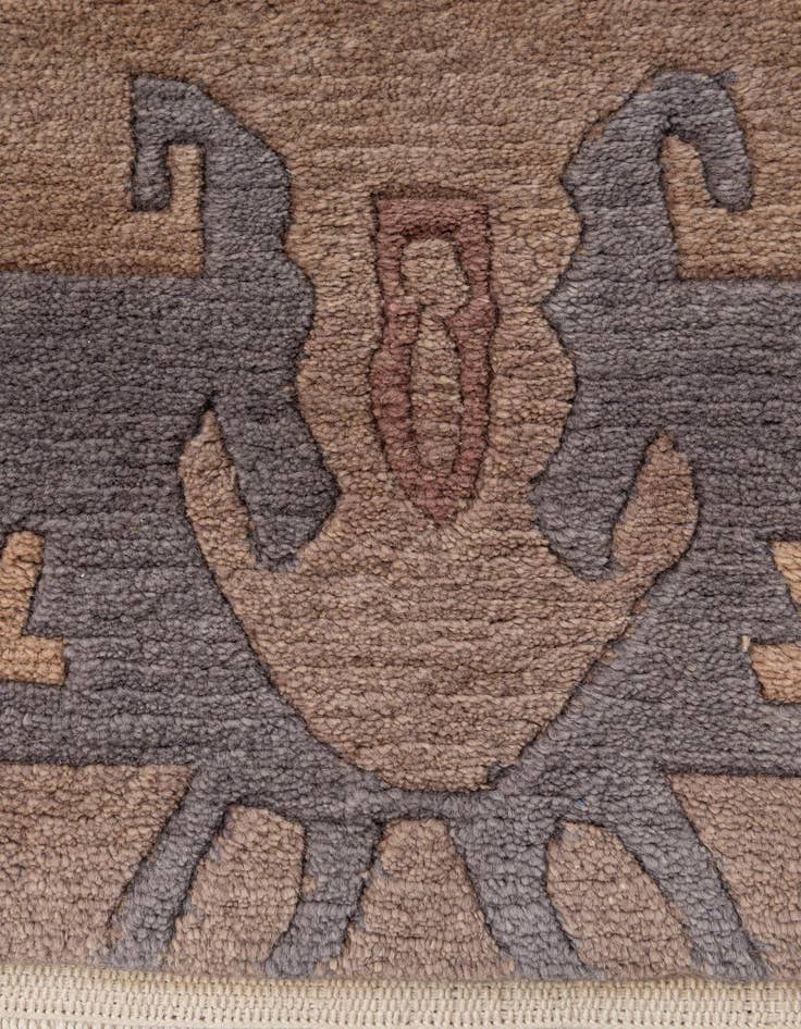 Detail image of  4' 1 x 5' 10  Hand Knotted Tibet Wool Rug