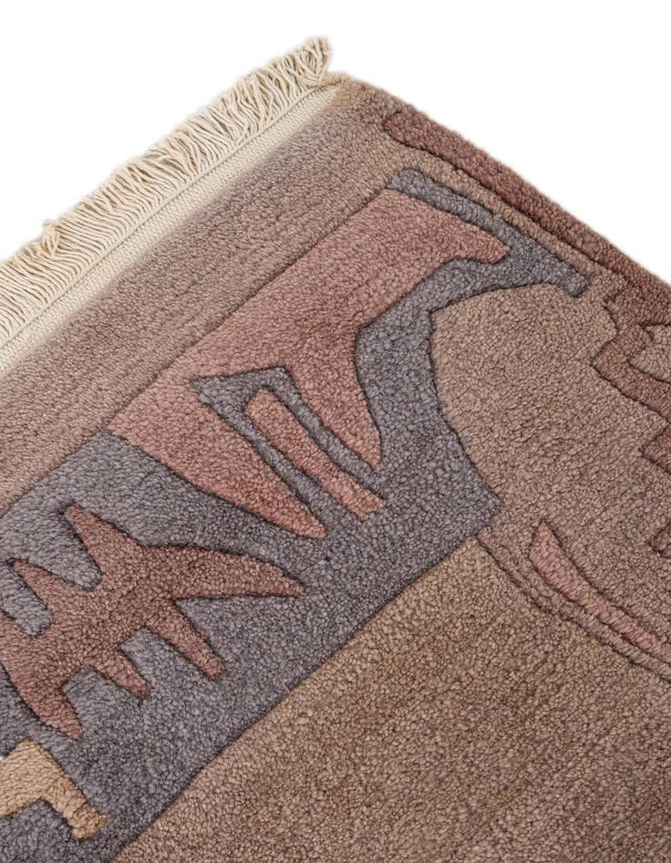 Detail image of  4' 1 x 5' 10  Hand Knotted Tibet Wool Rug