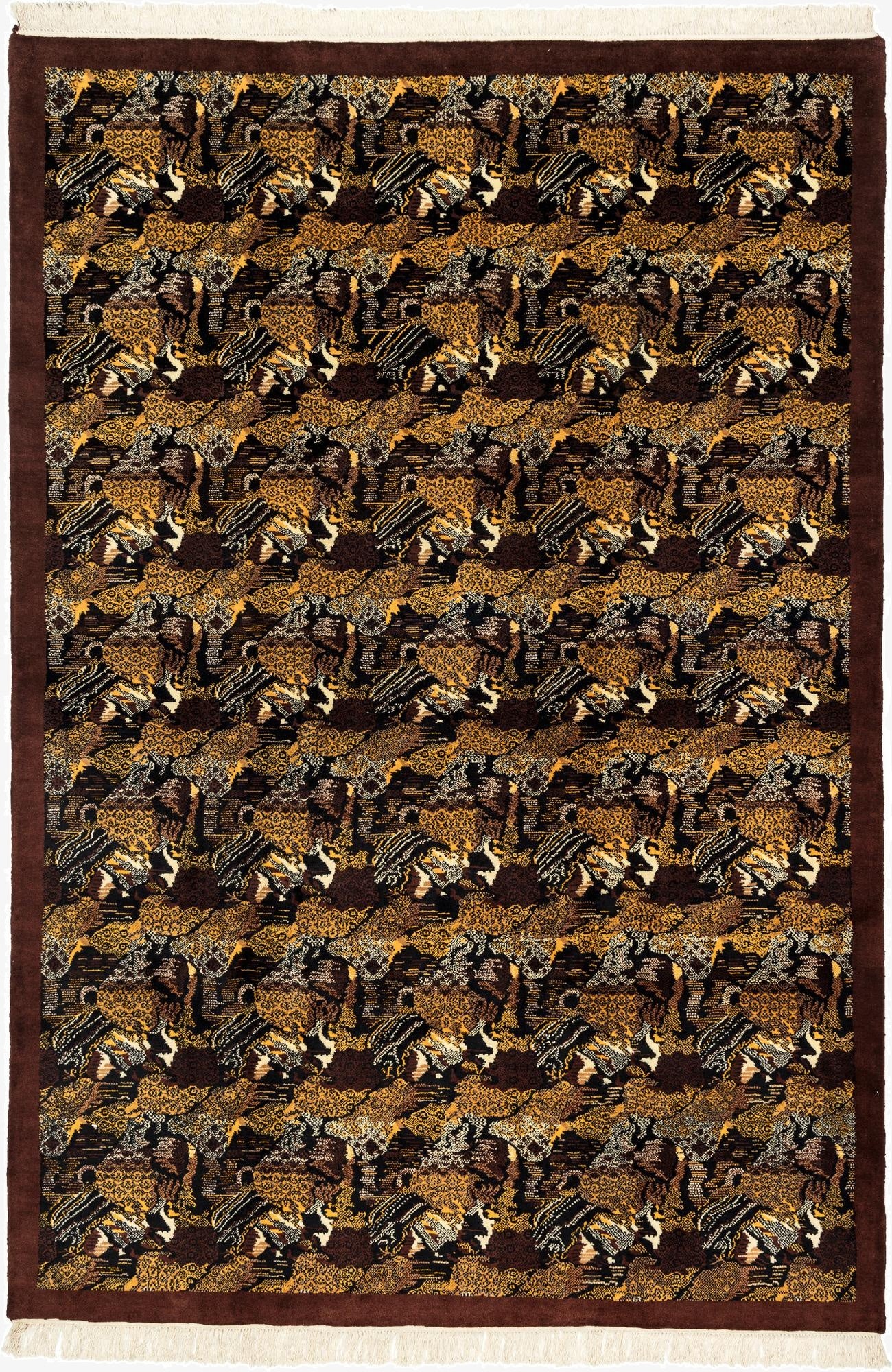  6' 6 x 9' 7  Hand Knotted Tibet Wool Rug