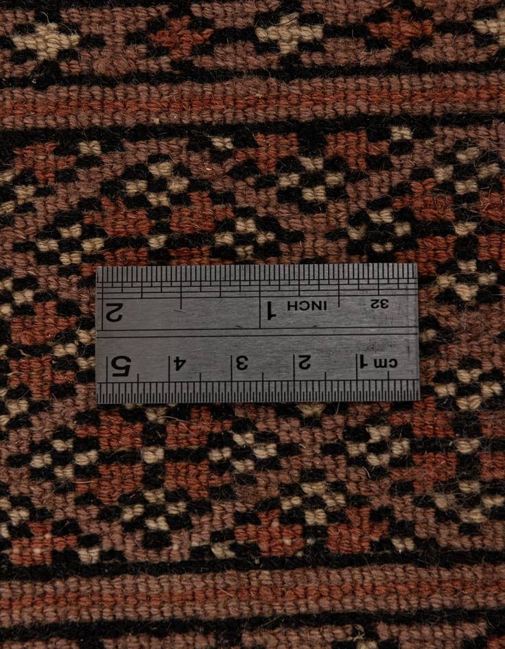 Detail image of  4' 2 x 5' 11  Hand Knotted Torkaman Persian Wool Rug