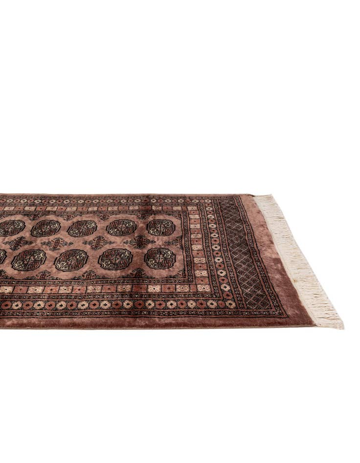 Detail image of  4' 2 x 5' 11  Hand Knotted Torkaman Persian Wool Rug