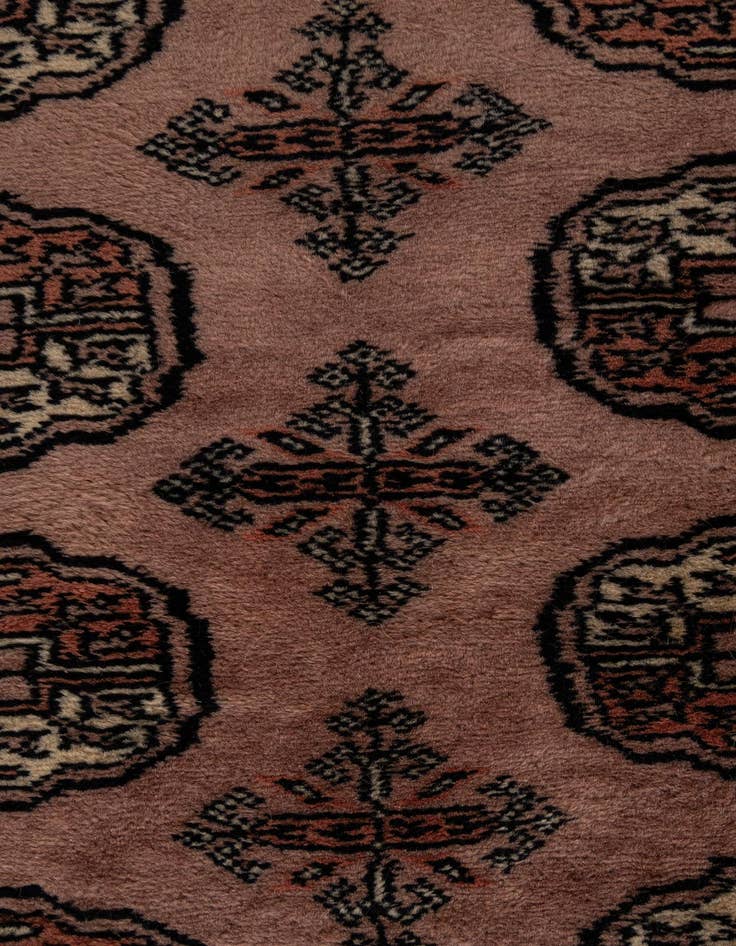 Detail image of  4' 2 x 5' 11  Hand Knotted Torkaman Persian Wool Rug