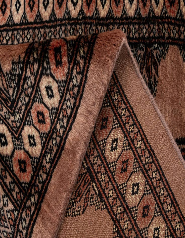 Detail image of  2' 8 x 4'  Hand Knotted Torkaman Persian Wool Rug