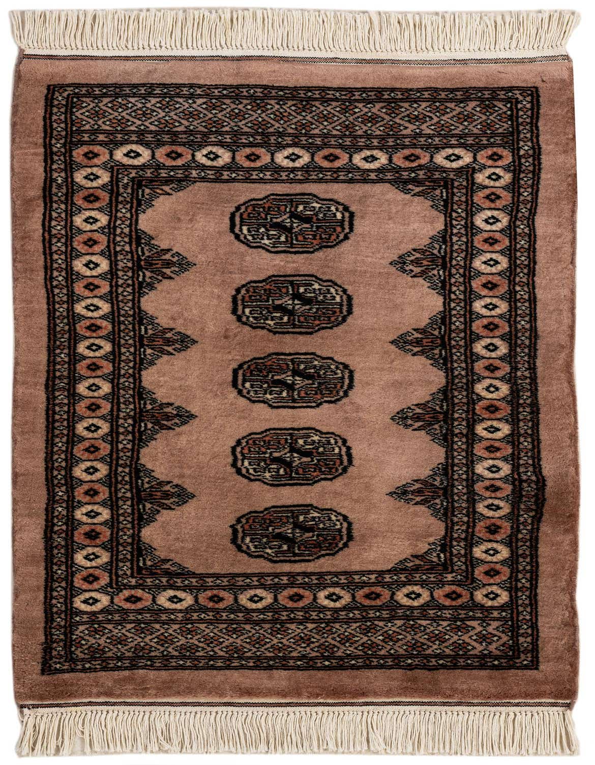 Primary image  2' 8 x 4'  Hand Knotted Torkaman Persian Wool Rug
