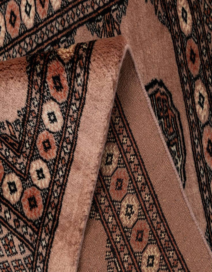 Detail image of  2' 9 x 4' 3  Hand Knotted Torkaman Persian Wool Rug