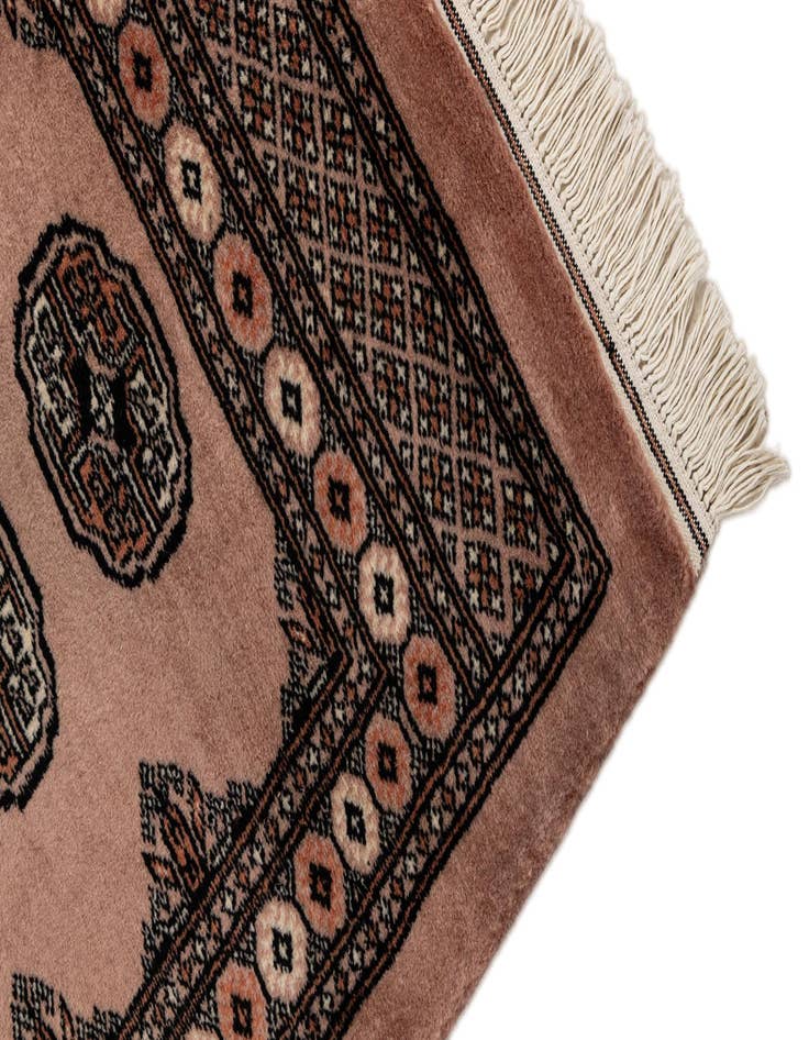 Detail image of  2' 9 x 4' 3  Hand Knotted Torkaman Persian Wool Rug