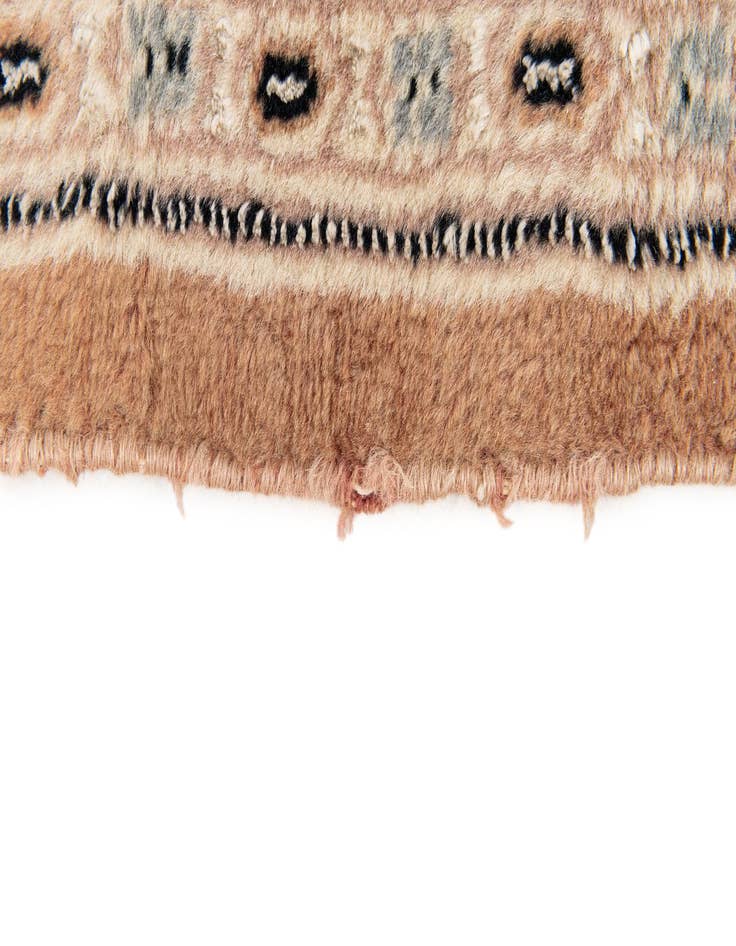 Detail image of  6' 1 x 8' 10  Hand Knotted Torkaman Persian Wool Rug