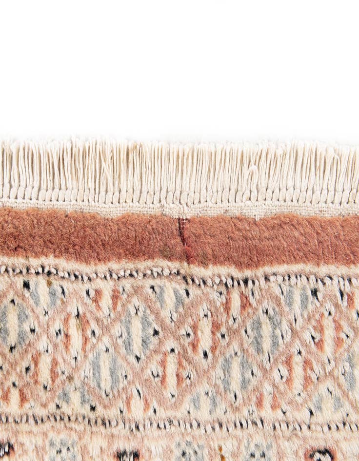 Detail image of  6' 1 x 8' 10  Hand Knotted Torkaman Persian Wool Rug