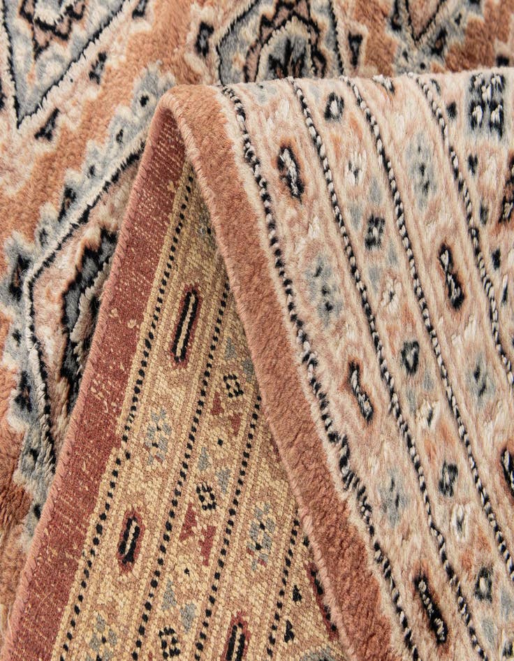 Detail image of  6' 1 x 8' 10  Hand Knotted Torkaman Persian Wool Rug
