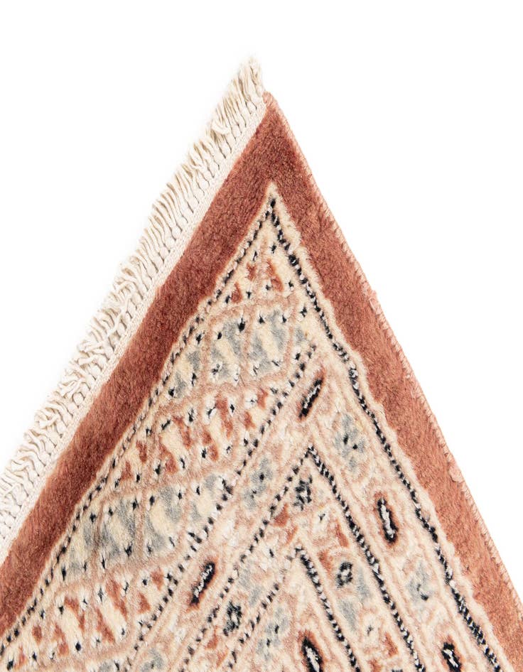 Detail image of  6' 1 x 8' 10  Hand Knotted Torkaman Persian Wool Rug