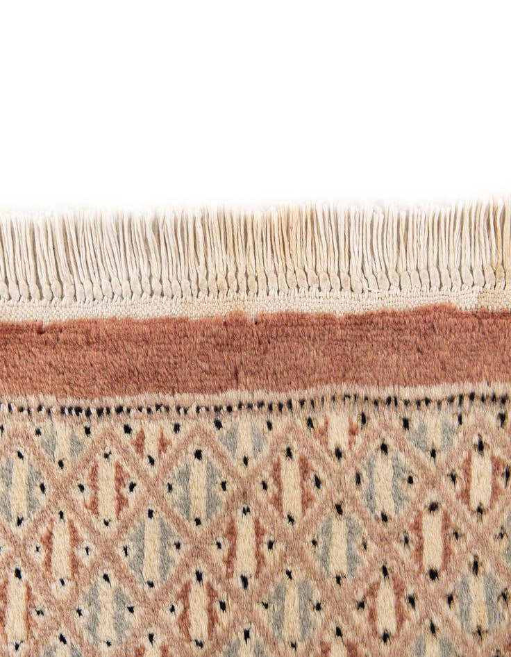 Detail image of  6' 1 x 8' 10  Hand Knotted Torkaman Persian Wool Rug