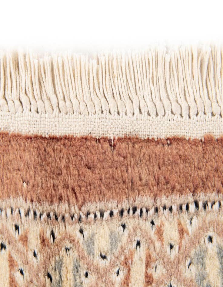 Detail image of  6' 1 x 8' 10  Hand Knotted Torkaman Persian Wool Rug