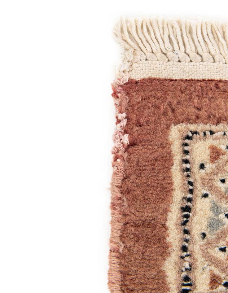 Detail image of  6' 1 x 8' 10  Hand Knotted Torkaman Persian Wool Rug