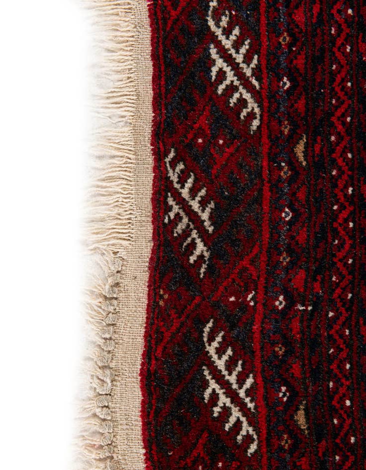 Detail image of  3' 5 x 4' 7  Hand Knotted Torkaman Wool Rug