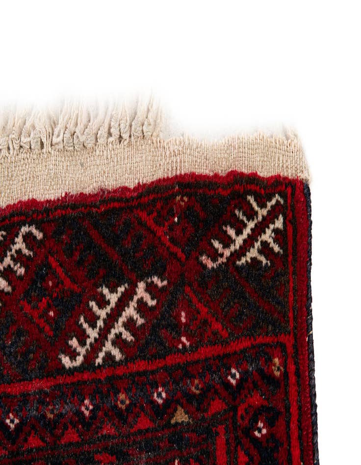 Detail image of  3' 5 x 4' 7  Hand Knotted Torkaman Wool Rug