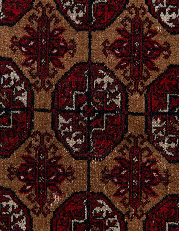 Detail image of  3' 5 x 4' 7  Hand Knotted Torkaman Wool Rug