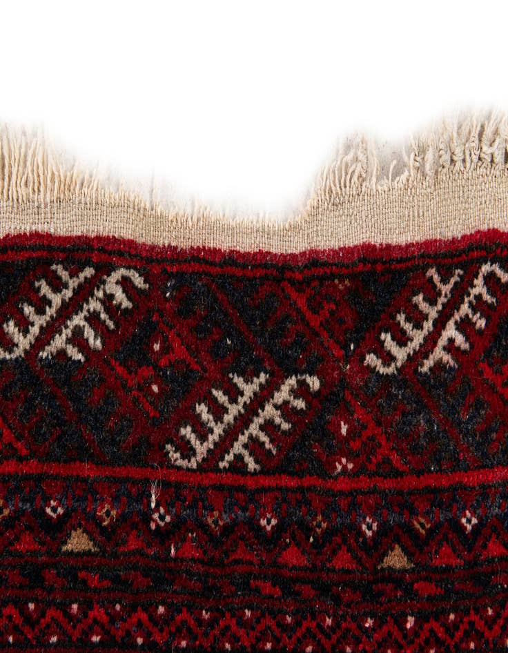 Detail image of  3' 5 x 4' 7  Hand Knotted Torkaman Wool Rug