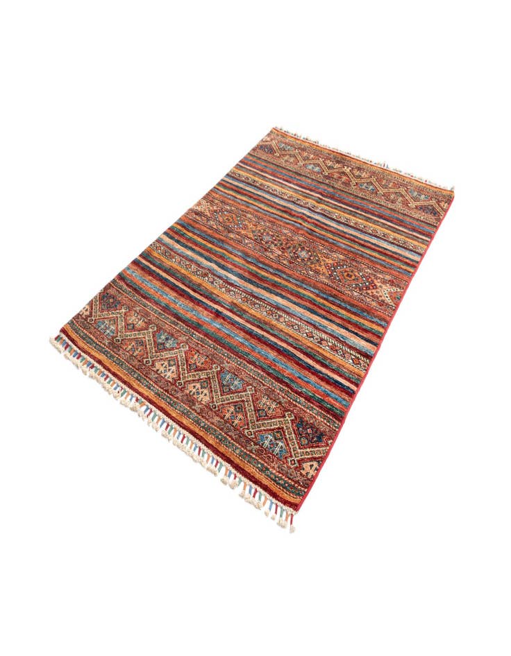 Detail image of  4' x 5' 11 Torkman Wool Rug