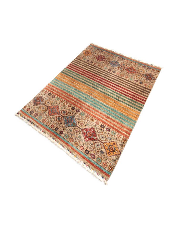 Detail image of 5' 1 x 6' 5 Torkman Wool Rug