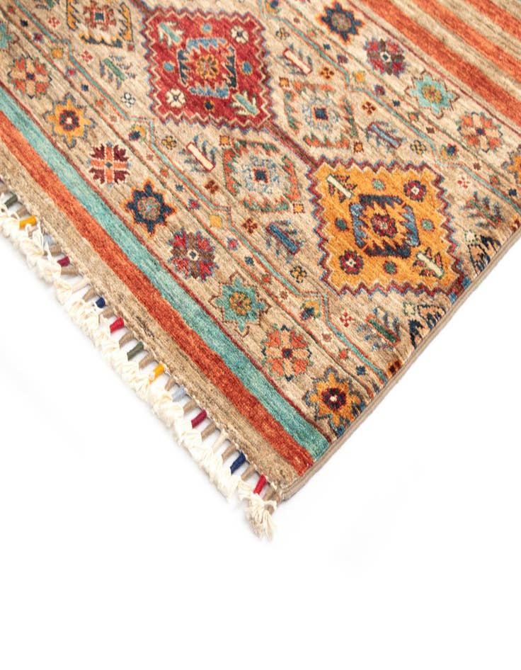 Detail image of 5' 1 x 6' 5 Torkman Wool Rug