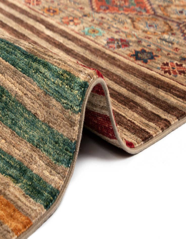 Detail image of 5' 1 x 6' 5 Torkman Wool Rug