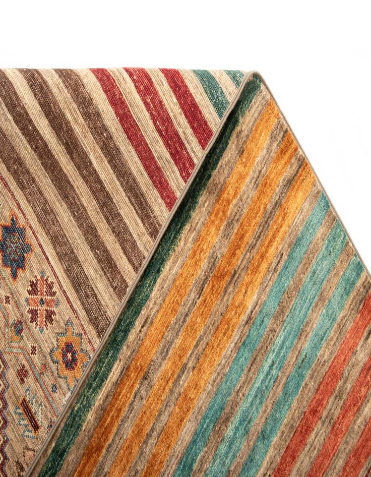 Detail image of 5' 1 x 6' 5 Torkman Wool Rug