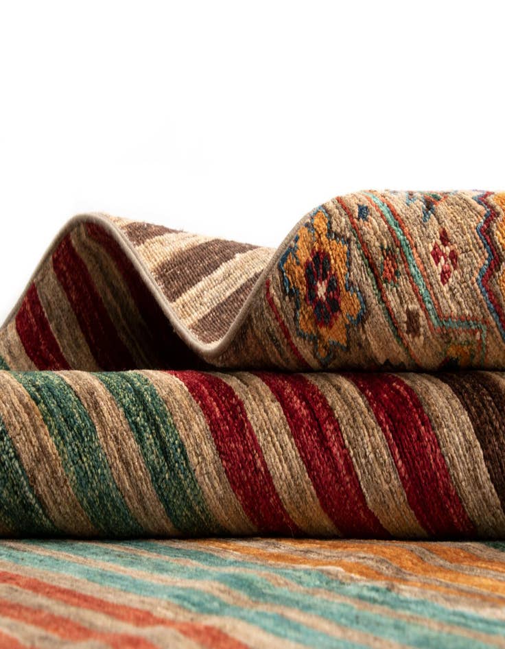 Detail image of 5' 1 x 6' 5 Torkman Wool Rug