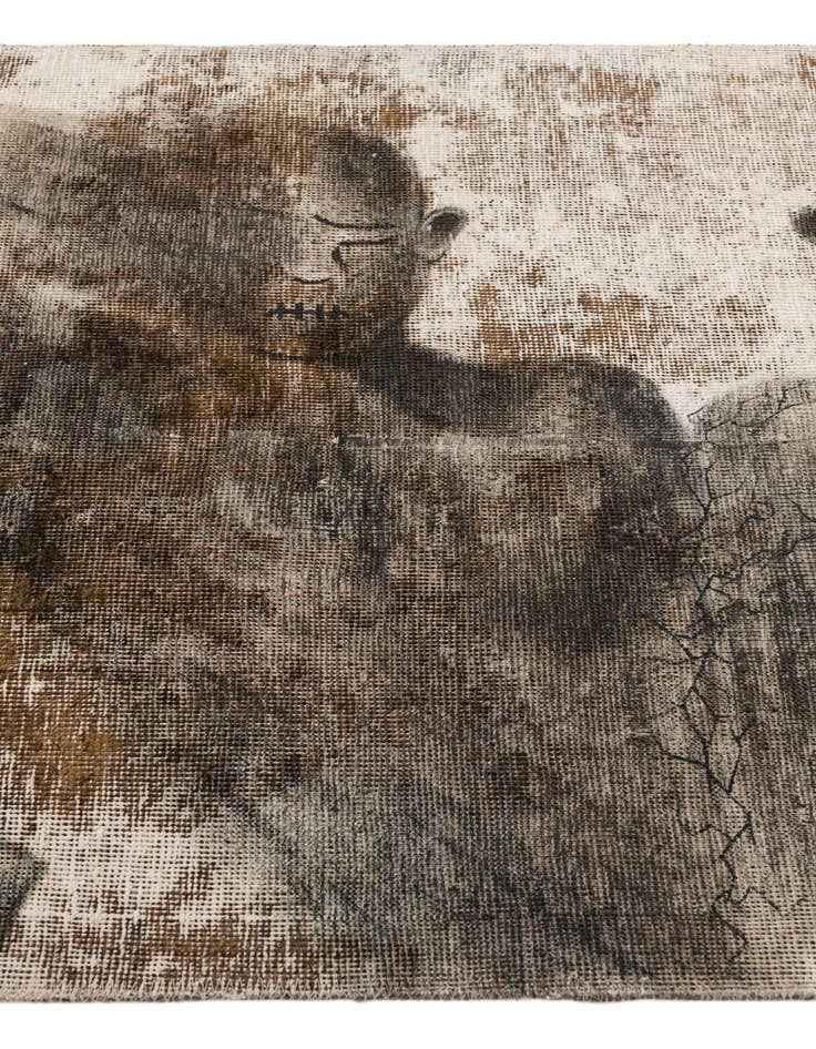 Detail image of  3' x 5' 9  Hand Knotted Ultra Vintage Persian Wool Rug