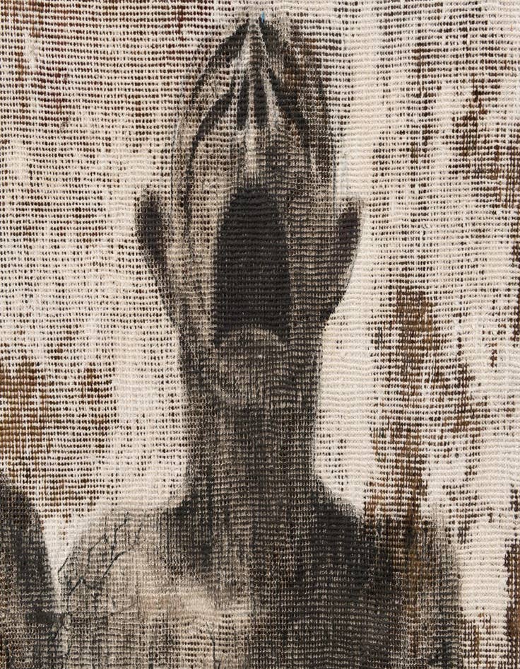 Detail image of  3' x 5' 9  Hand Knotted Ultra Vintage Persian Wool Rug