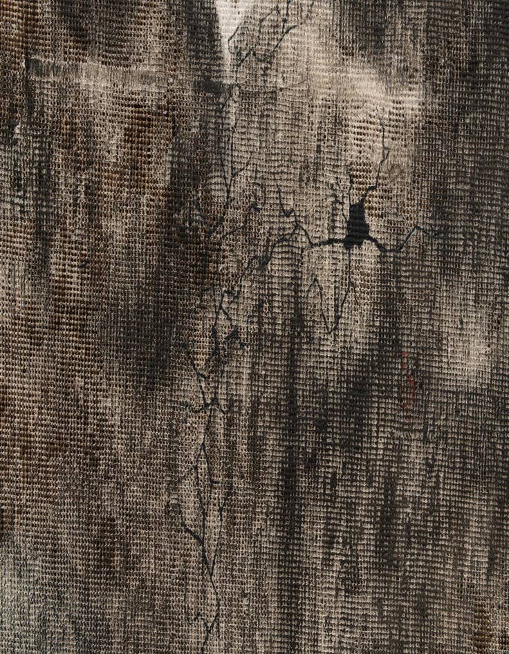 Detail image of  3' x 5' 9  Hand Knotted Ultra Vintage Persian Wool Rug