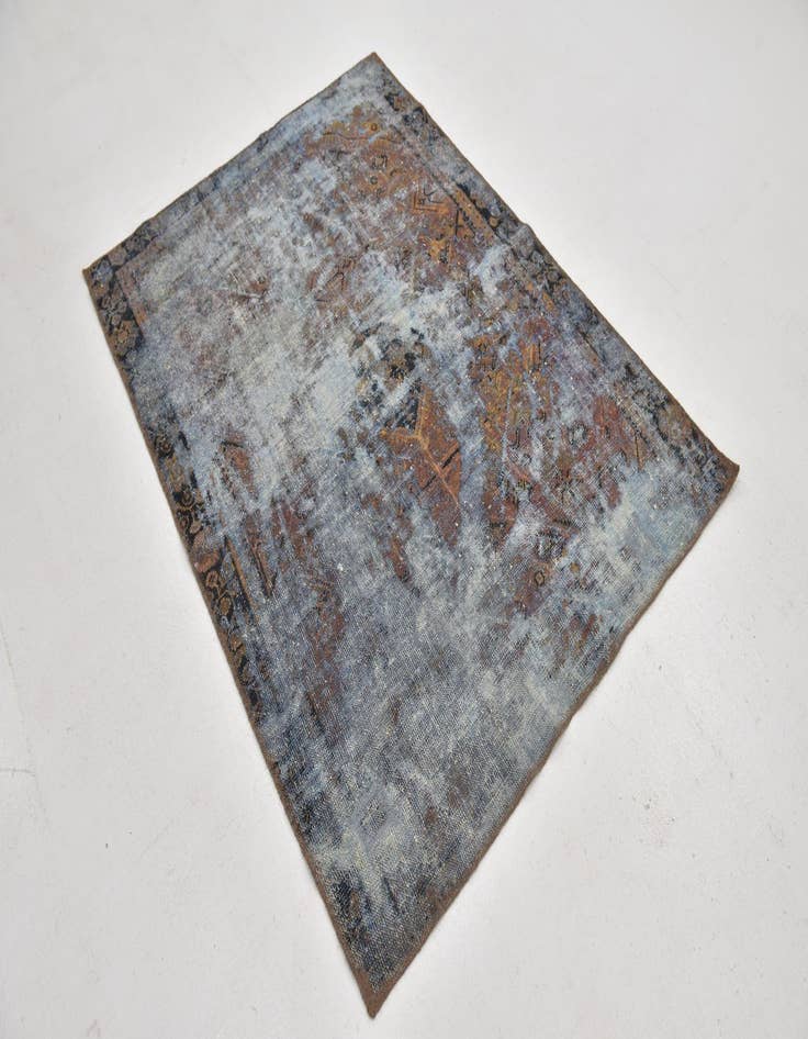 Detail image of  4' x 5' 6  Hand Knotted Ultra Vintage Persian Wool Rug