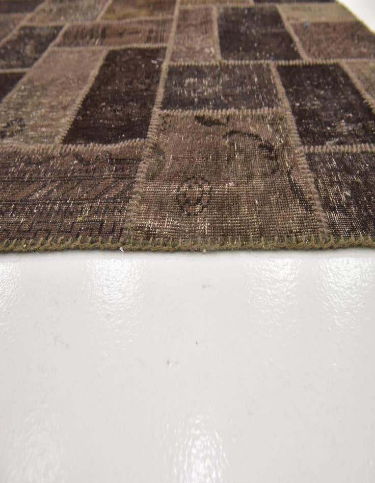 Detail image of  5' 10 x 8' 3  Hand Knotted Ultra Vintage Persian Wool Rug