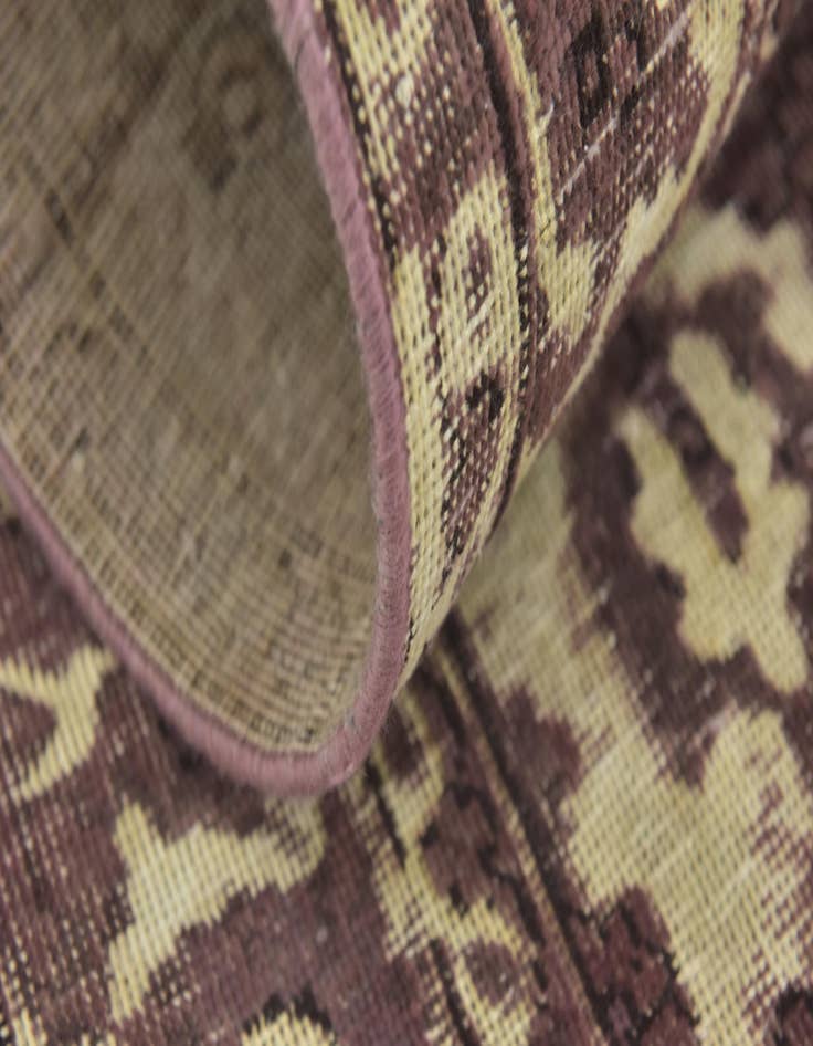 Detail image of  4' 6 x 6' 2  Hand Knotted Ultra Vintage Persian Wool Rug