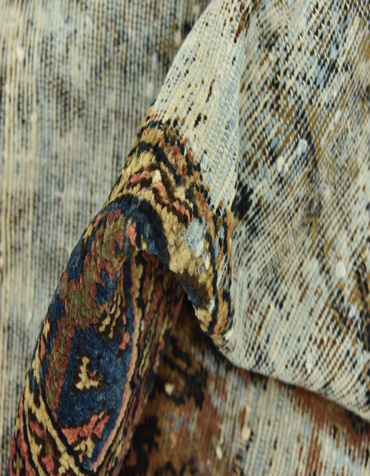Detail image of  6' 6 x 8' 2  Hand Knotted Ultra Vintage Persian Wool Rug