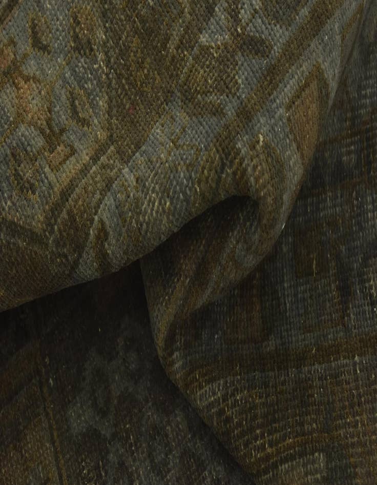 Detail image of  5' 10 x 9'  Hand Knotted Ultra Vintage Persian Wool Rug