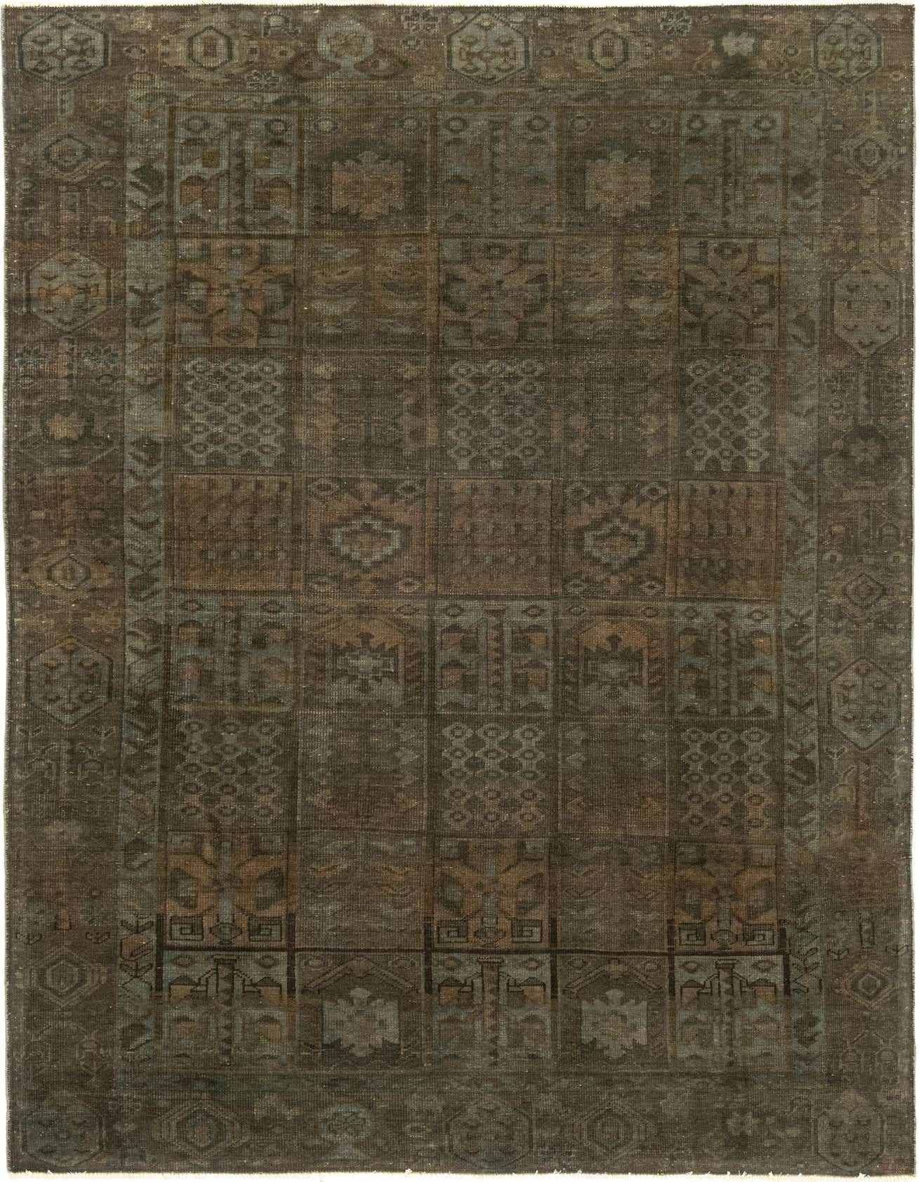 Primary image  5' 10 x 9'  Hand Knotted Ultra Vintage Persian Wool Rug