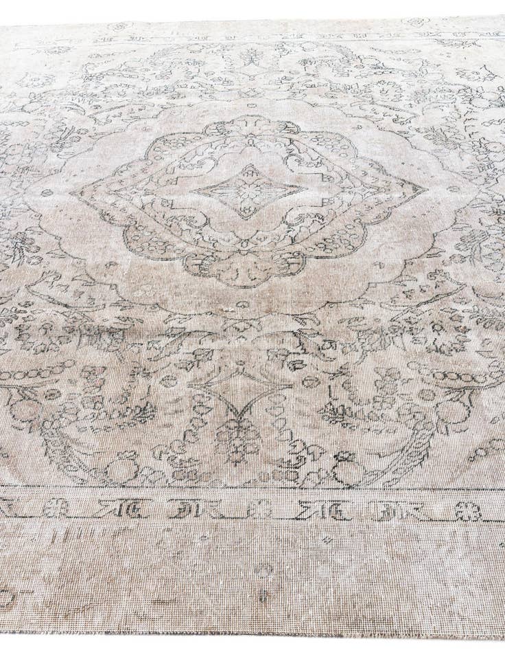 Detail image of  8' 10 x 12'  Hand Knotted Ultra Vintage Persian Wool Rug