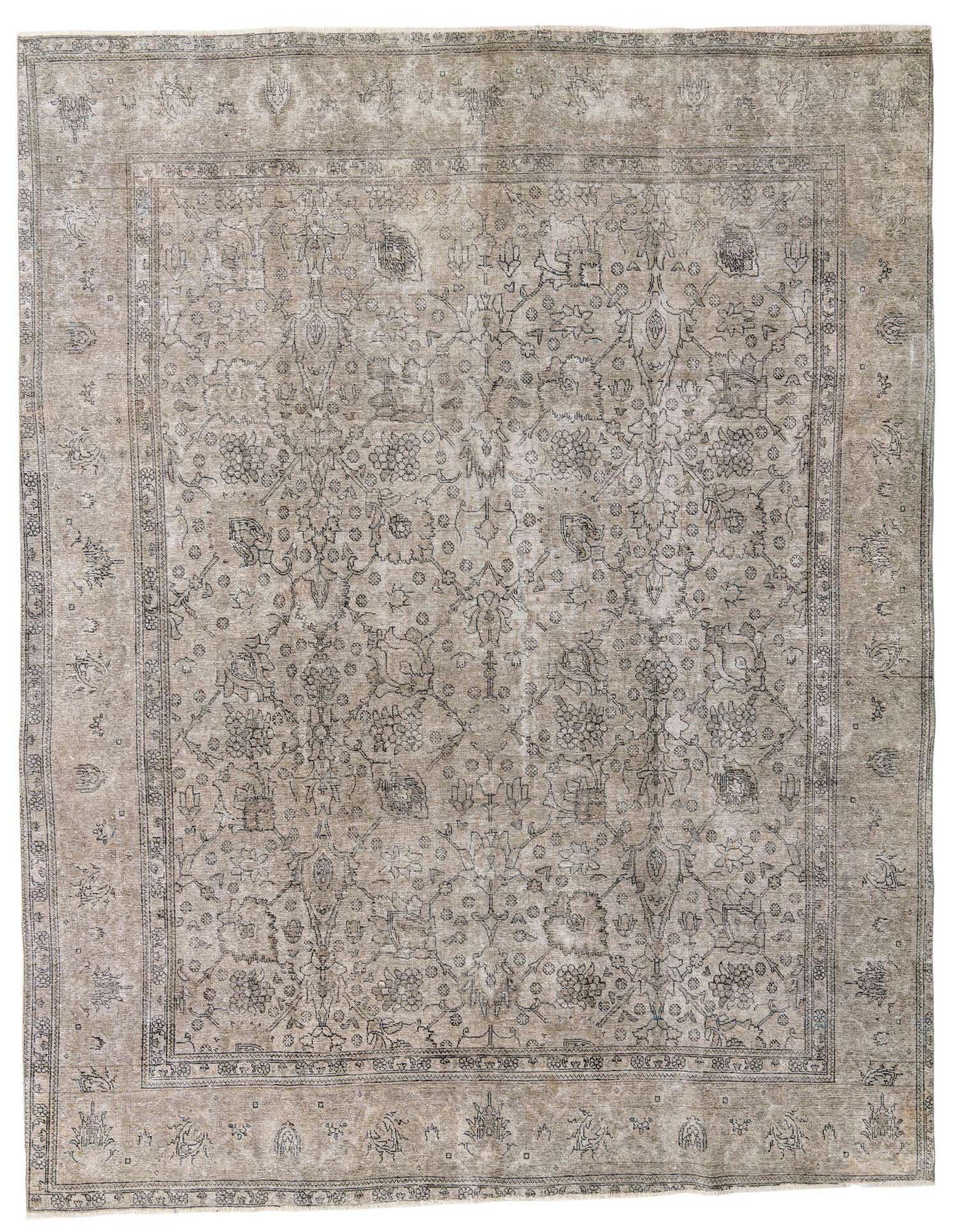A 9x12 rectangular brown and tan Persian rug with an intricate medallion pattern, ideal for a living room.