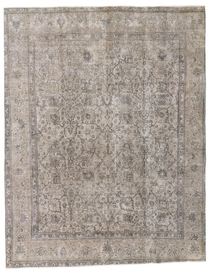  9' 3 x 12' 4  Hand Knotted Ultra Vintage Persian W...