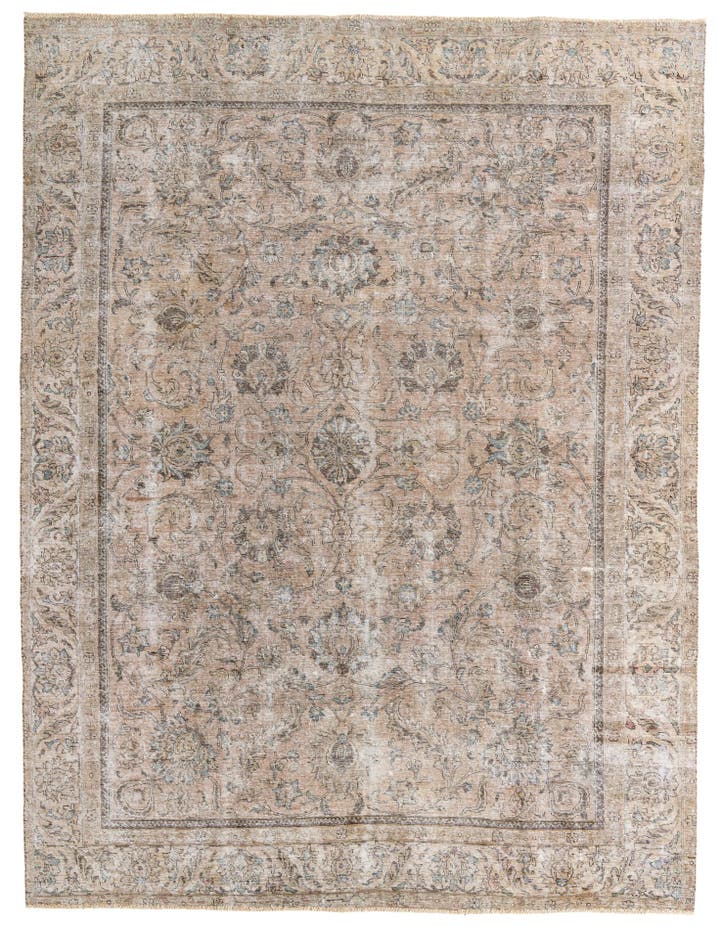  8' 10 x 12' 4  Hand Knotted Ultra Vintage Persian W...