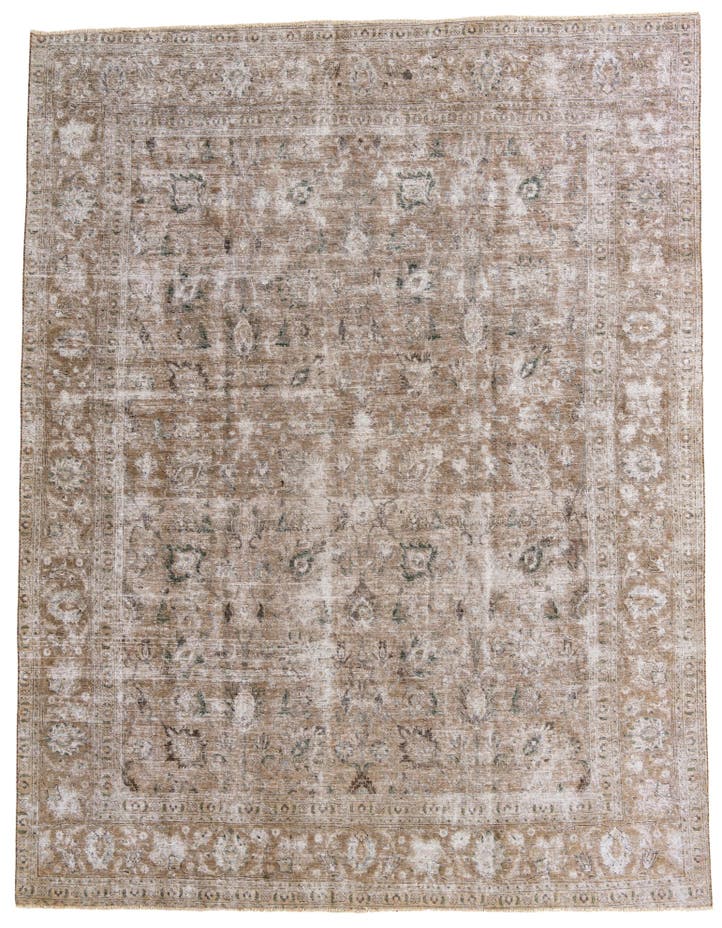  9' 5 x 12' 5  Hand Knotted Ultra Vintage Persian W...