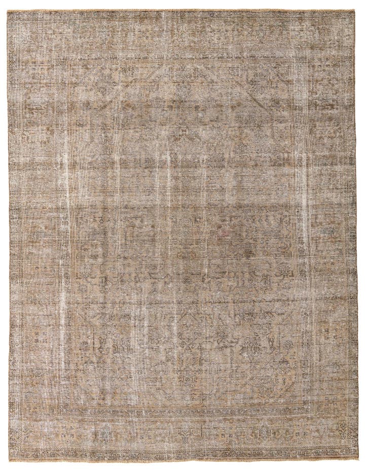  9' 5 x 12' 3  Hand Knotted Ultra Vintage Persian W...