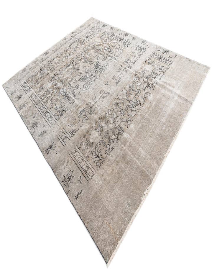 Detail image of  8' 10 x 11'  Hand Knotted Ultra Vintage Persian Wool Rug