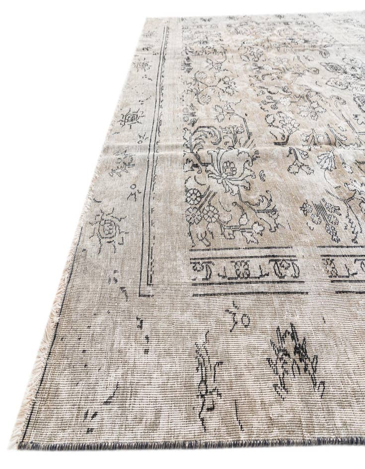 Detail image of  8' 10 x 11'  Hand Knotted Ultra Vintage Persian Wool Rug
