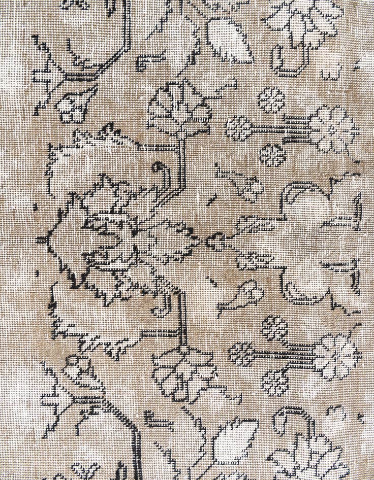 Detail image of  8' 10 x 11'  Hand Knotted Ultra Vintage Persian Wool Rug