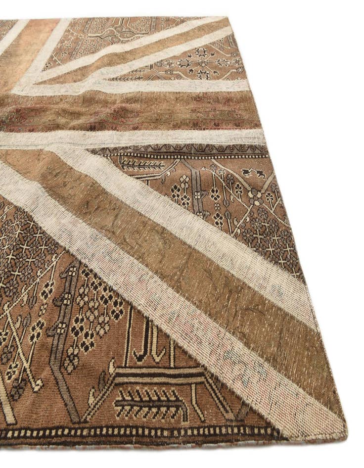 Detail image of  6' 7 x 9' 9  Hand Knotted Ultra Vintage Persian Wool Rug