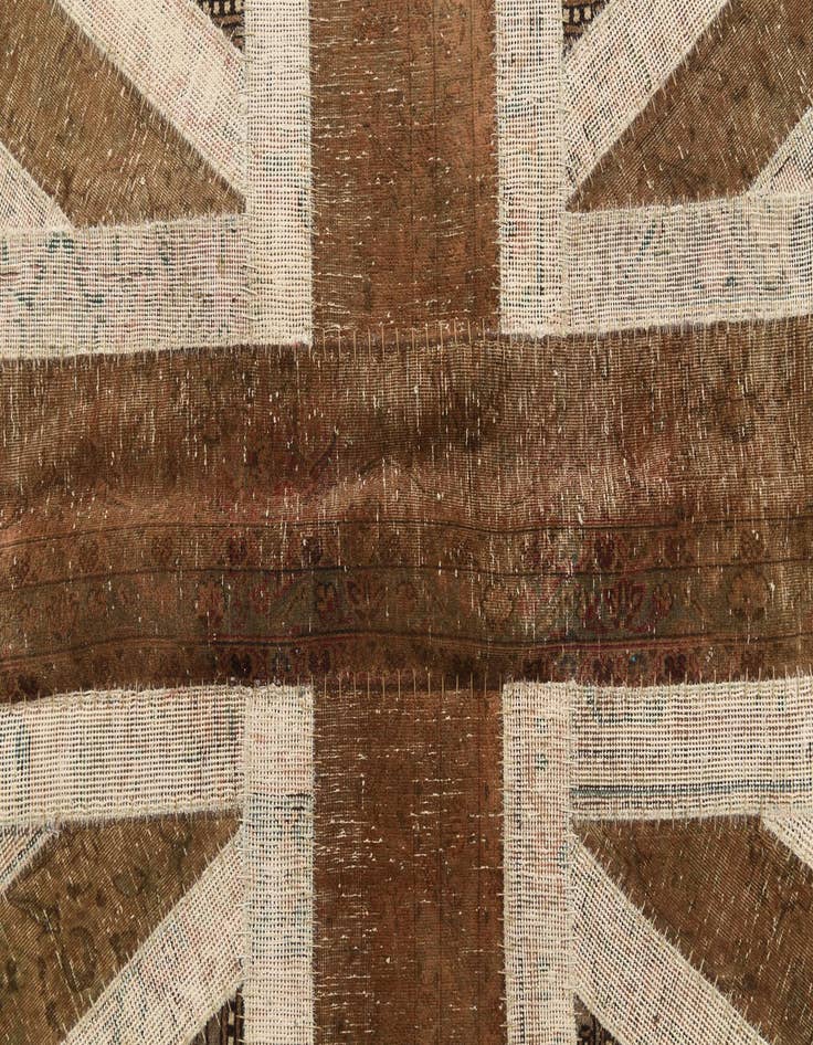 Detail image of  6' 7 x 9' 9  Hand Knotted Ultra Vintage Persian Wool Rug