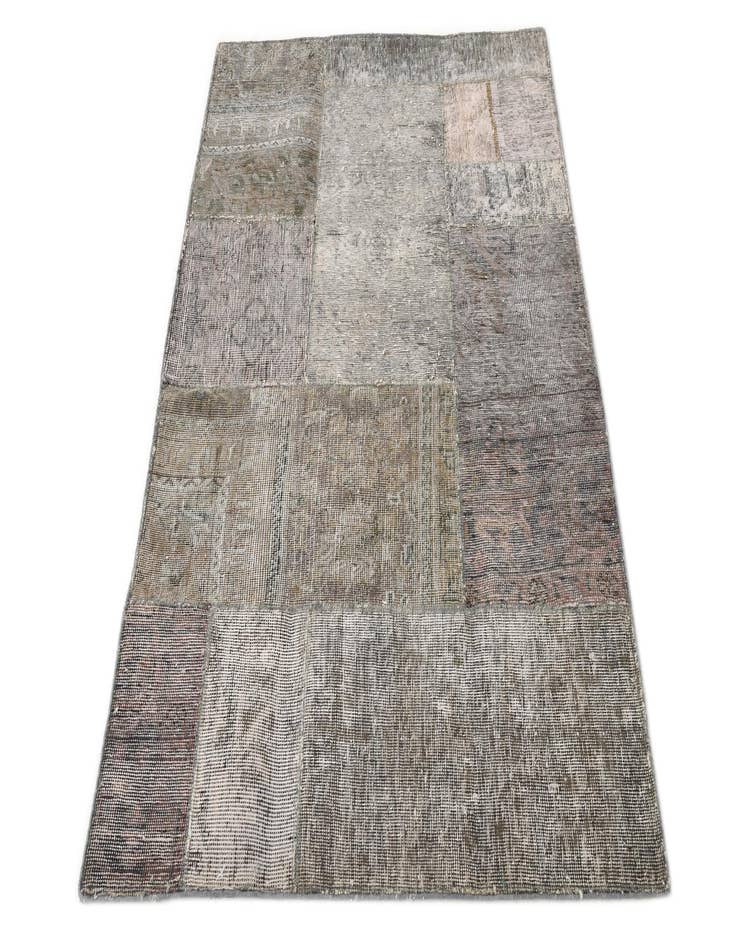 Detail image of  3' 5 x 5'  Hand Knotted Ultra Vintage Persian Wool Rug