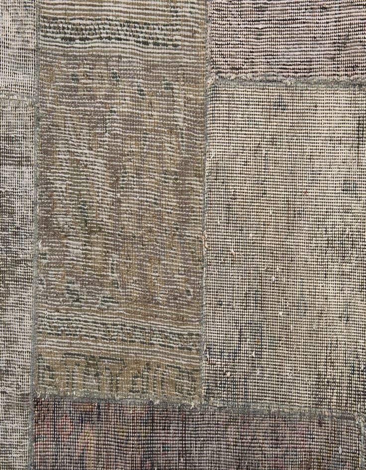 Detail image of  3' 5 x 5'  Hand Knotted Ultra Vintage Persian Wool Rug